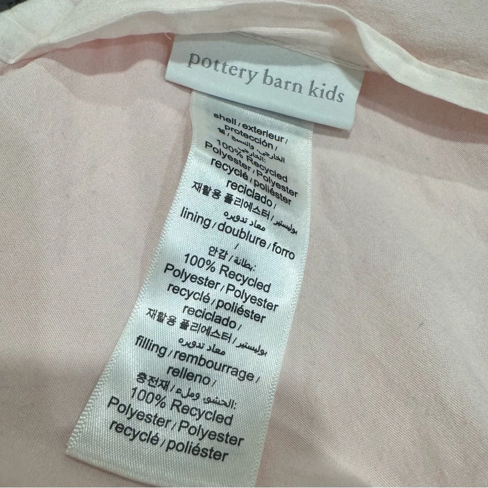 Pottery Barn Kids Wave Recycled ~Euro Pillow Cover ~Blush Pink